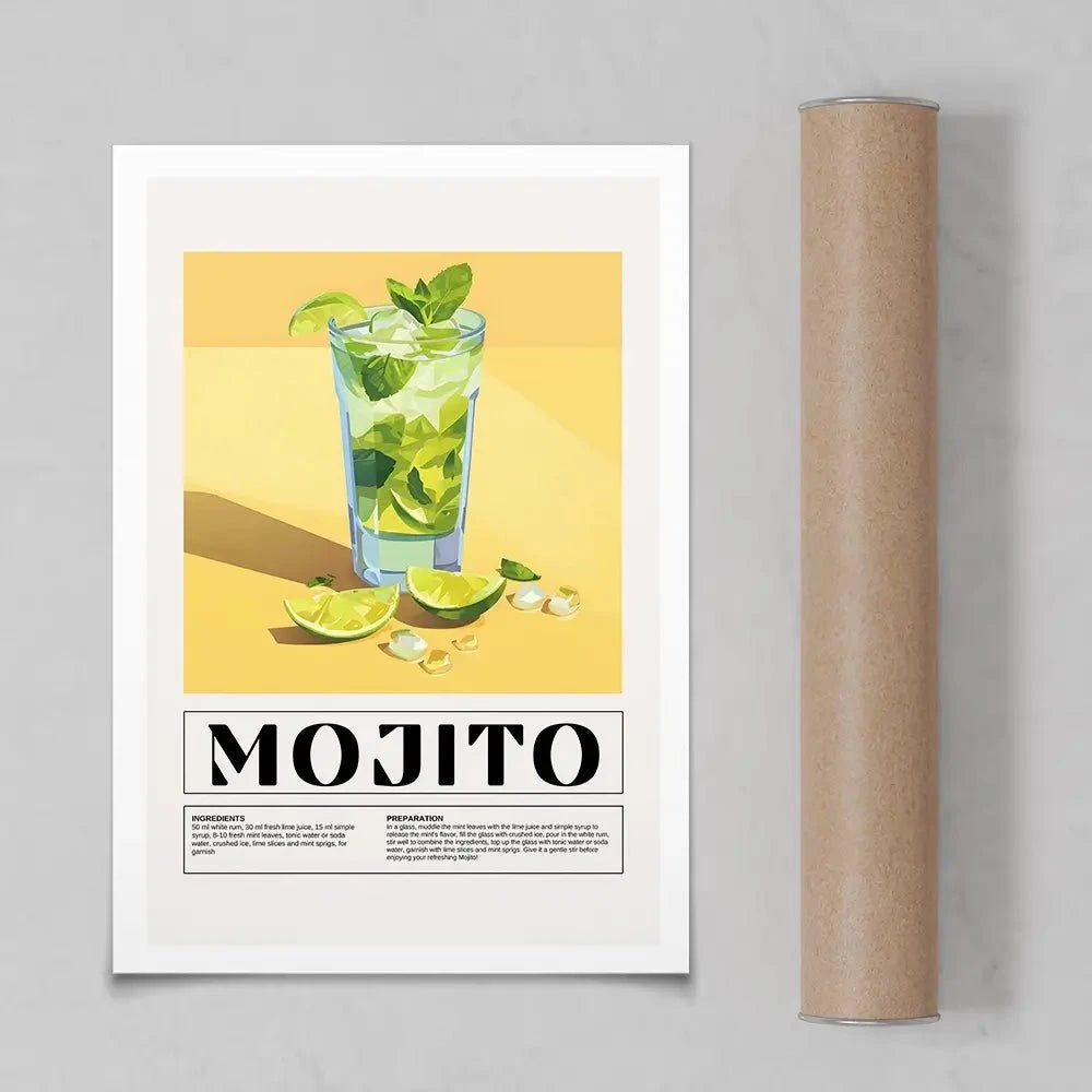 Mojito Recipe Art Print Mojito Recipe Art Print wall art product Art Print Shop