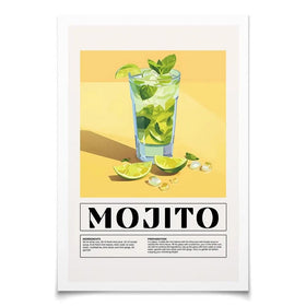 Mojito Recipe Art Print Mojito Recipe Art Print wall art product Art Print Shop