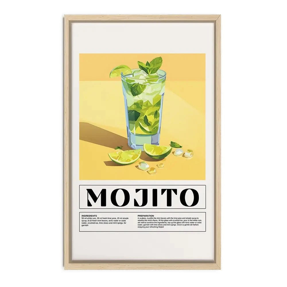 Mojito Recipe Canvas Print Mojito Recipe Canvas Print wall art product Art Print Shop