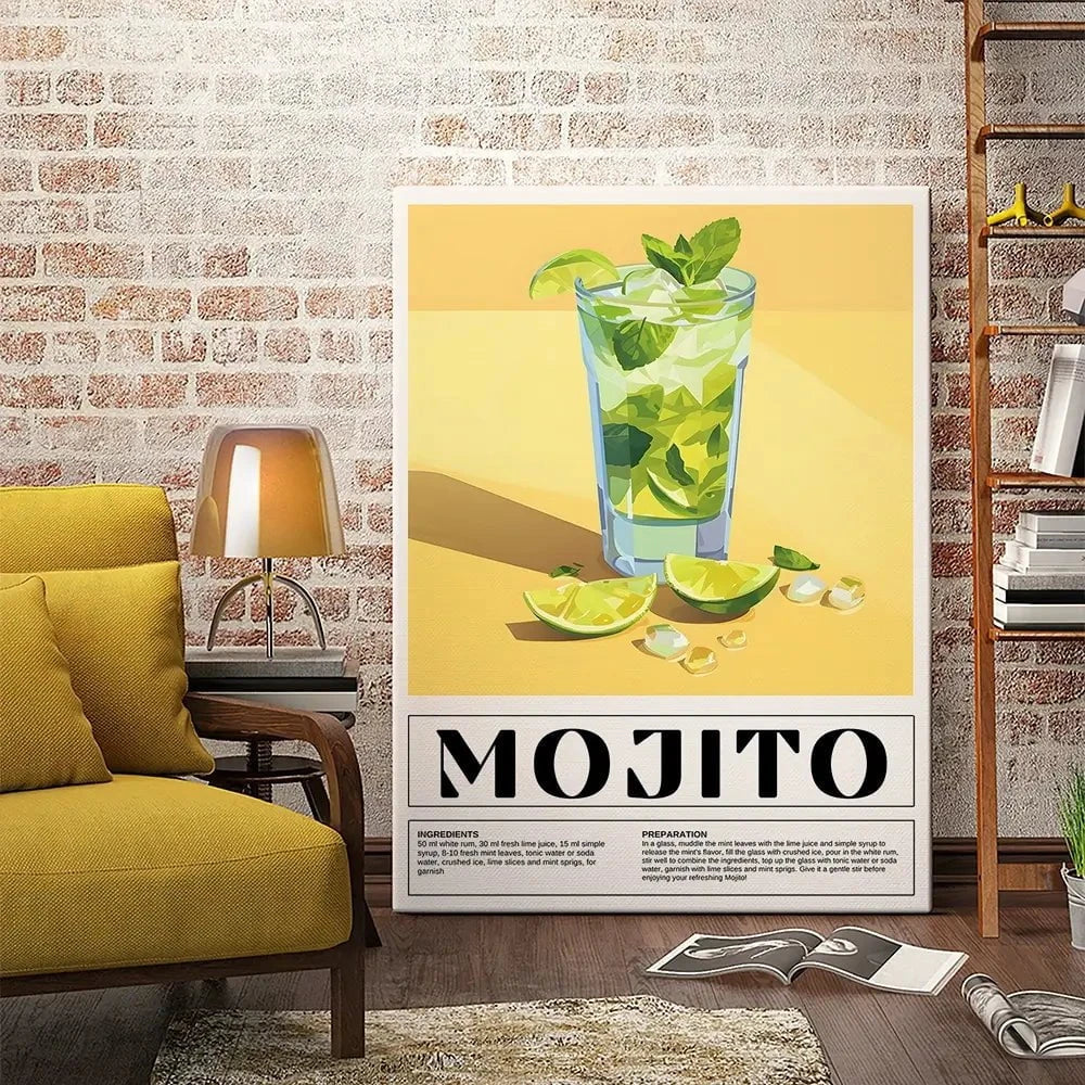 Mojito Recipe Canvas Print Mojito Recipe Canvas Print wall art product Art Print Shop