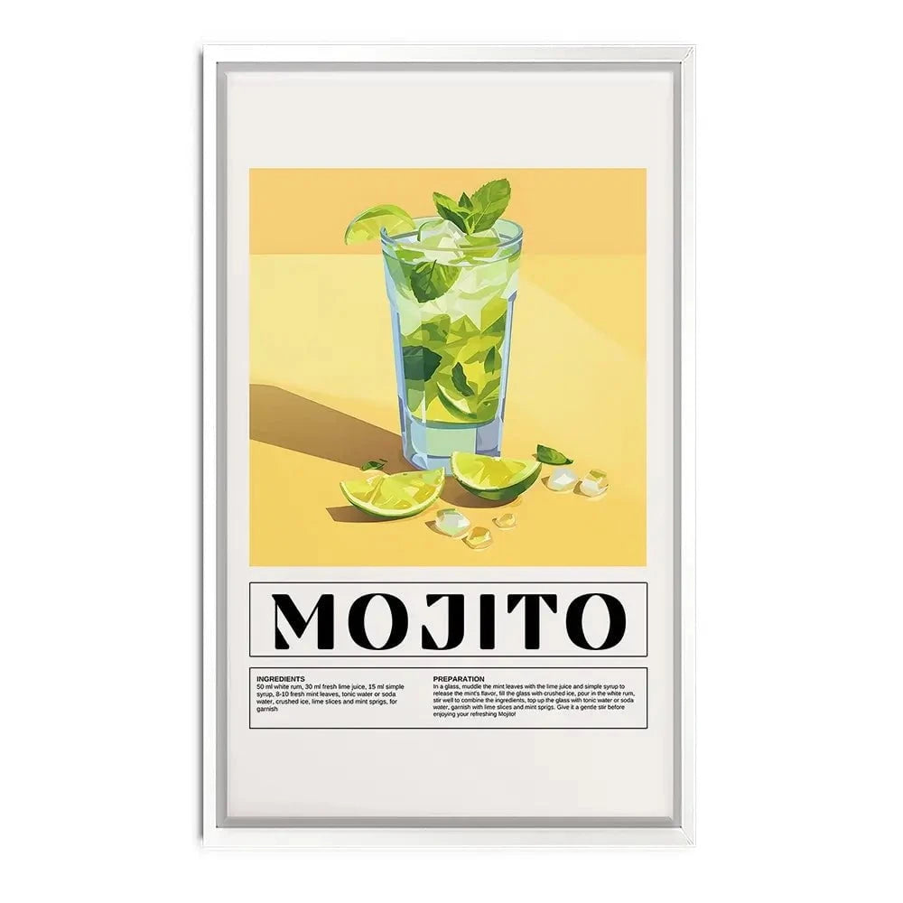 Mojito Recipe Canvas Print Mojito Recipe Canvas Print wall art product Art Print Shop