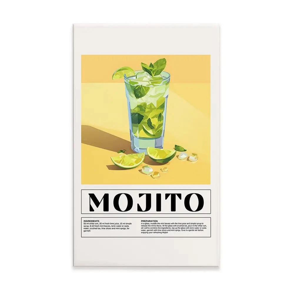 Mojito Recipe Canvas Print Mojito Recipe Canvas Print wall art product Art Print Shop