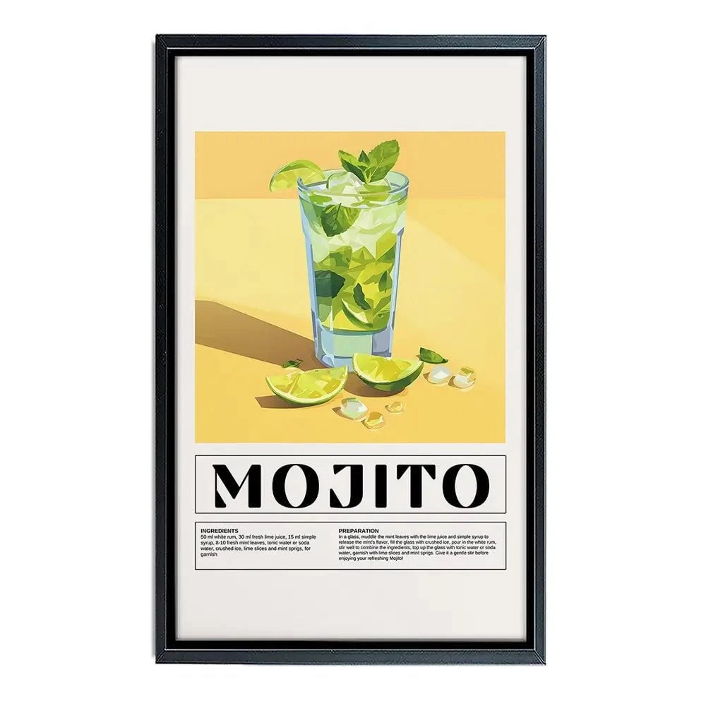 Mojito Recipe Canvas Print Mojito Recipe Canvas Print wall art product Art Print Shop