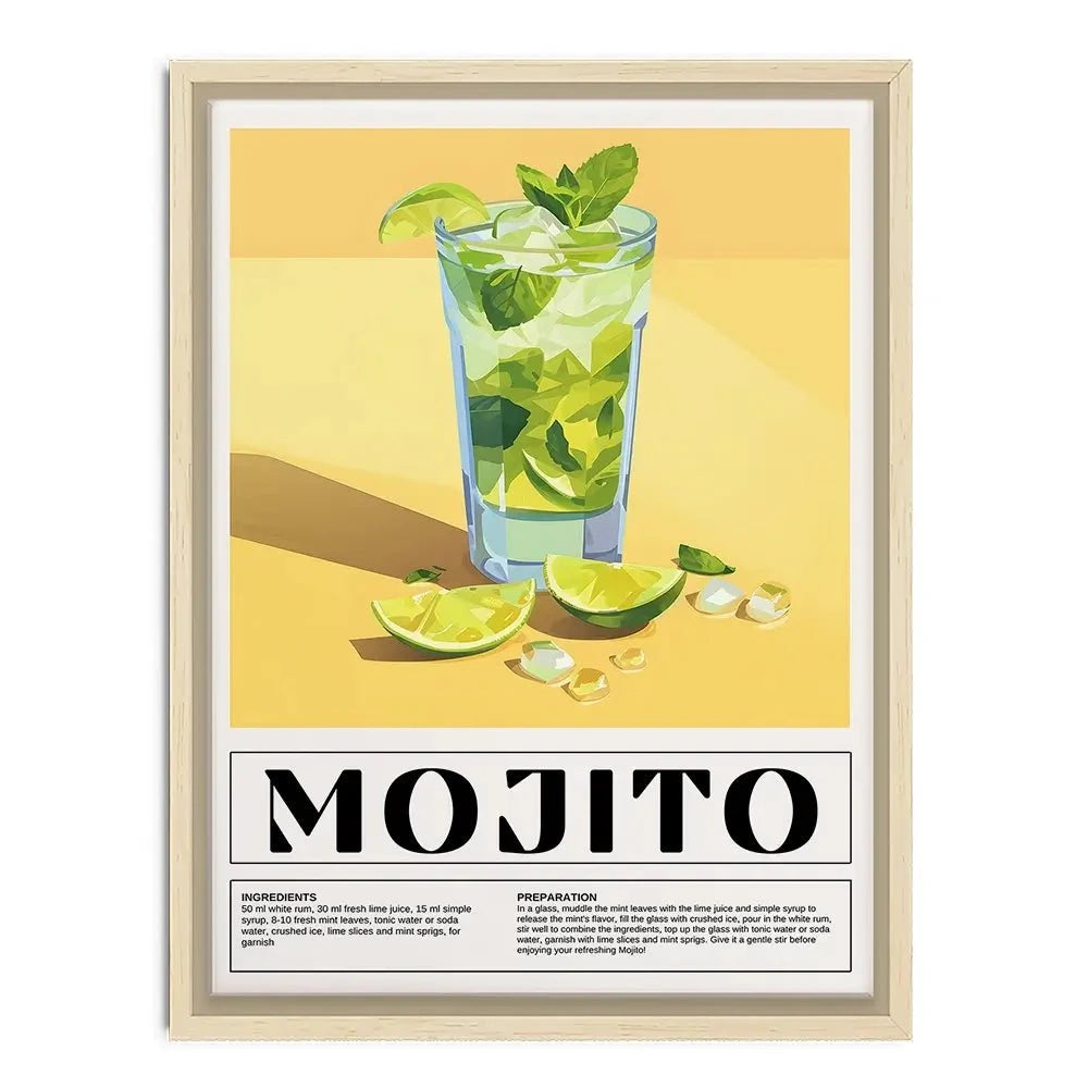 Mojito Recipe Canvas Print Mojito Recipe Canvas Print wall art product Art Print Shop