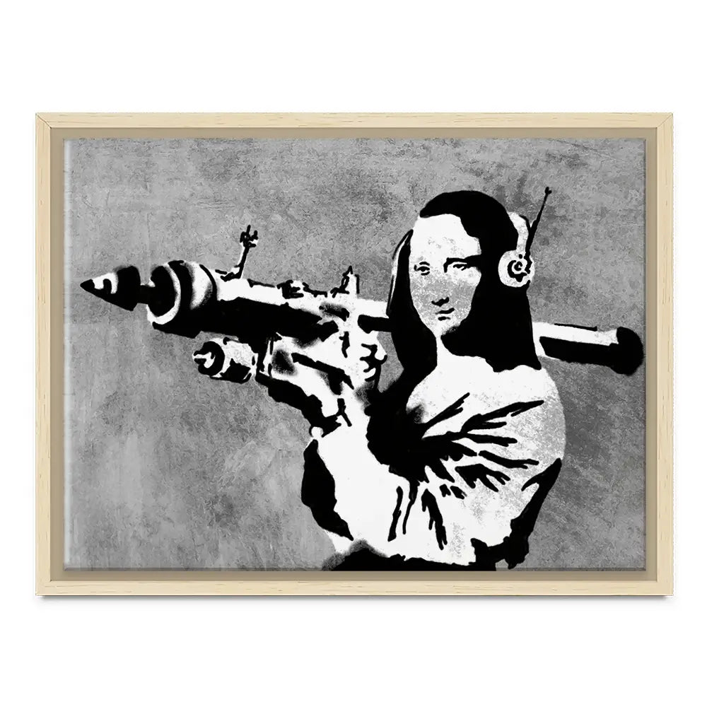 Mona Lisa Rocket Launcher Canvas Print Mona Lisa Rocket Launcher Canvas Print wall art product Banksy