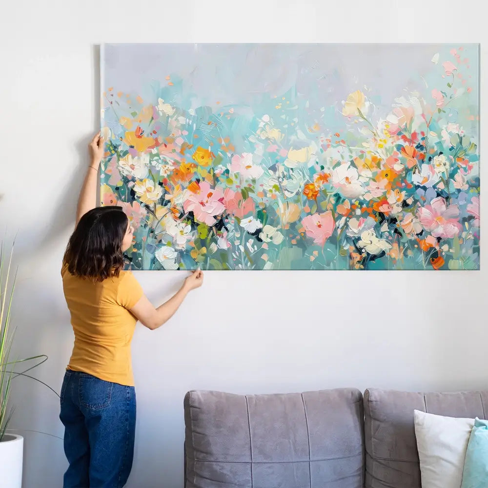 Monet Garden Oversized Canvas Print Monet Garden Oversized Canvas Print wall art product Art Print Shop