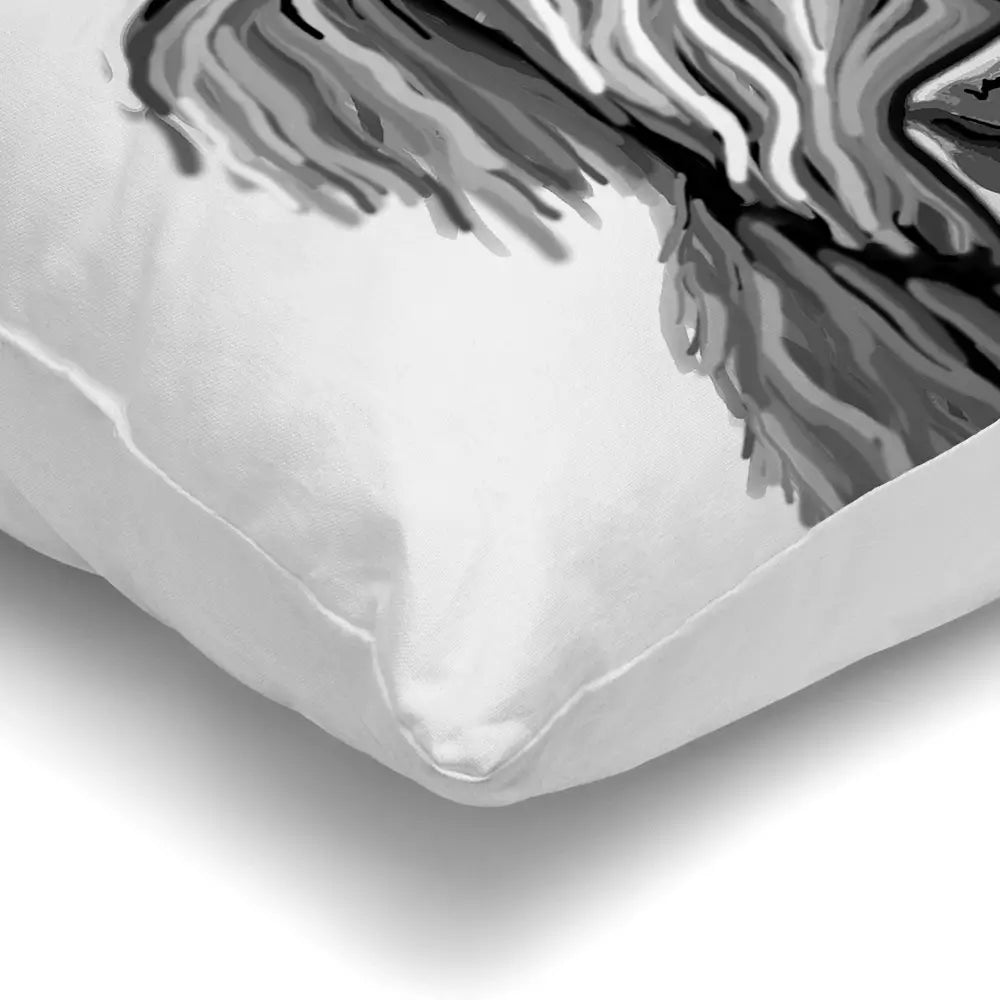 Monochrome Highland Cow Cushion Monochrome Highland Cow Cushion wall art product Independent