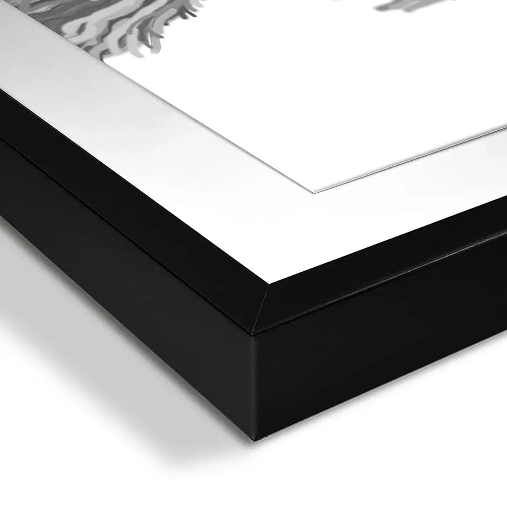 Monochrome Highland Cow Framed Art Print Monochrome Highland Cow Framed Art Print wall art product Independent