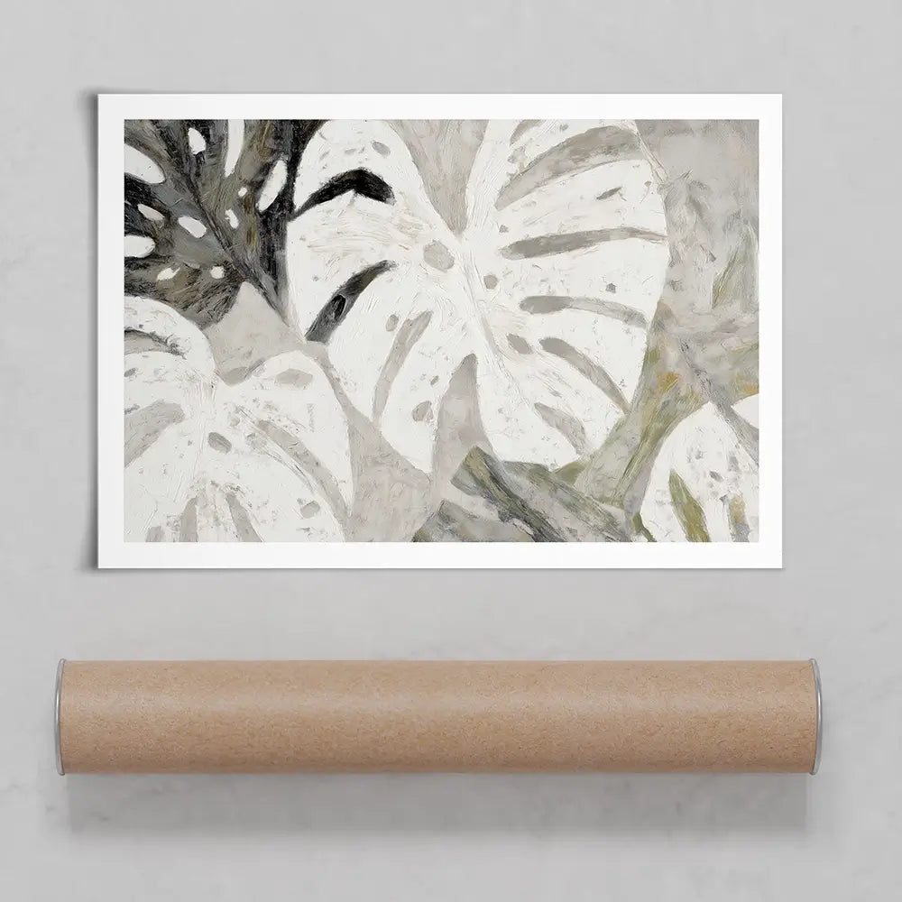 Monstera Fronds Quiet Art Print Monstera Fronds Quiet Art Print wall art product Chromatic Storm Studio