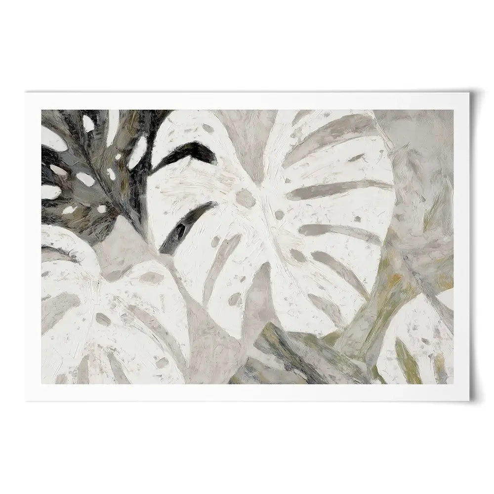 Monstera Fronds Quiet Art Print Monstera Fronds Quiet Art Print wall art product Chromatic Storm Studio