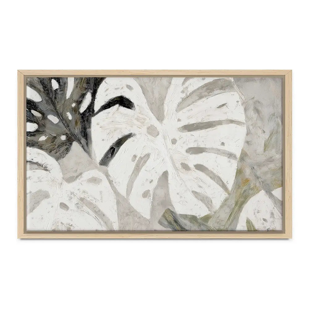 Monstera Fronds Quiet Canvas Print Monstera Fronds Quiet Canvas Print wall art product Chromatic Storm Studio