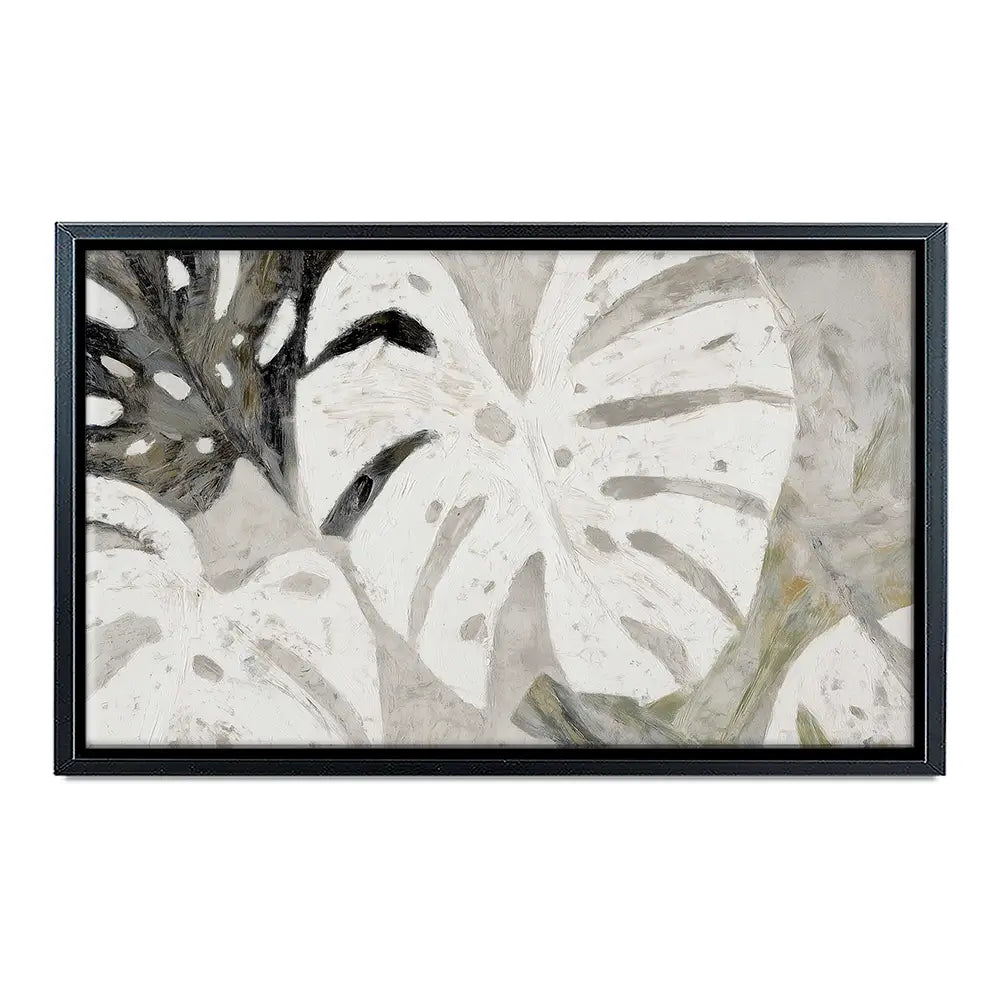 Monstera Fronds Quiet Canvas Print Monstera Fronds Quiet Canvas Print wall art product Chromatic Storm Studio