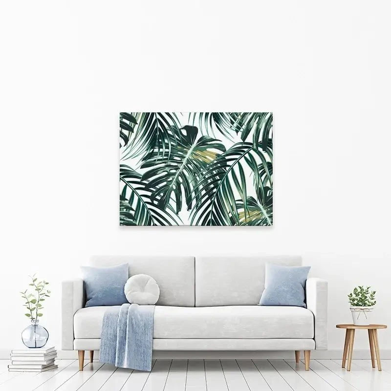 Monstera Leaves 2 Canvas Print Monstera Leaves 2 Canvas Print wall art product NataliaKo / Shutterstock