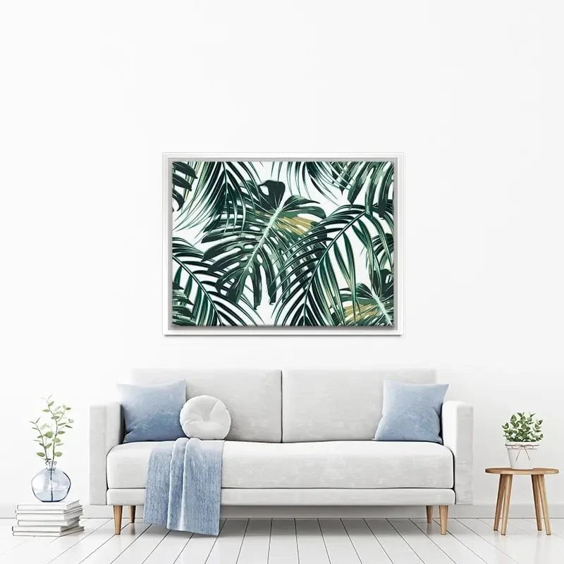 Monstera Leaves 2 Canvas Print Monstera Leaves 2 Canvas Print wall art product NataliaKo / Shutterstock