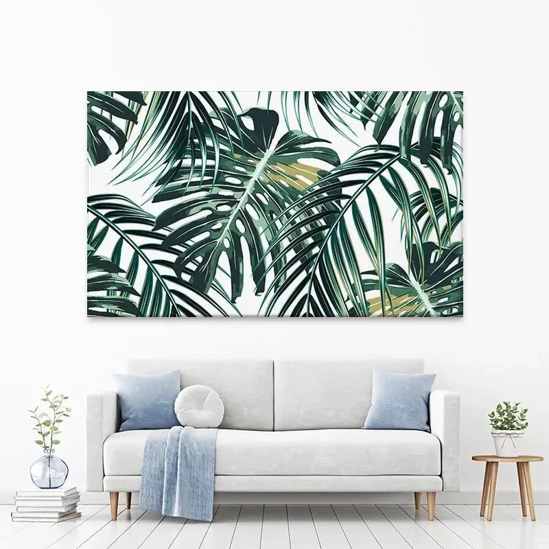 Monstera Leaves 2 Canvas Print Monstera Leaves 2 Canvas Print wall art product NataliaKo / Shutterstock