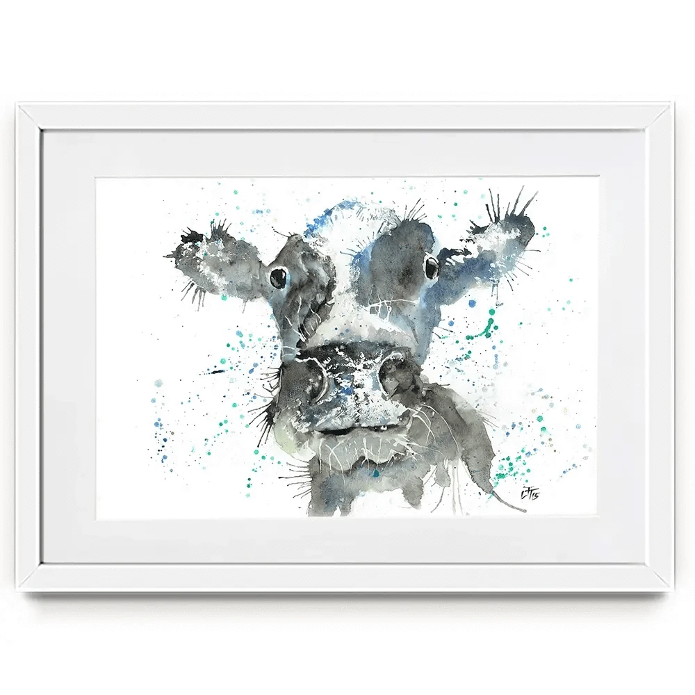 Moo Framed Art Print Moo Framed Art Print wall art product Jamie Taylor