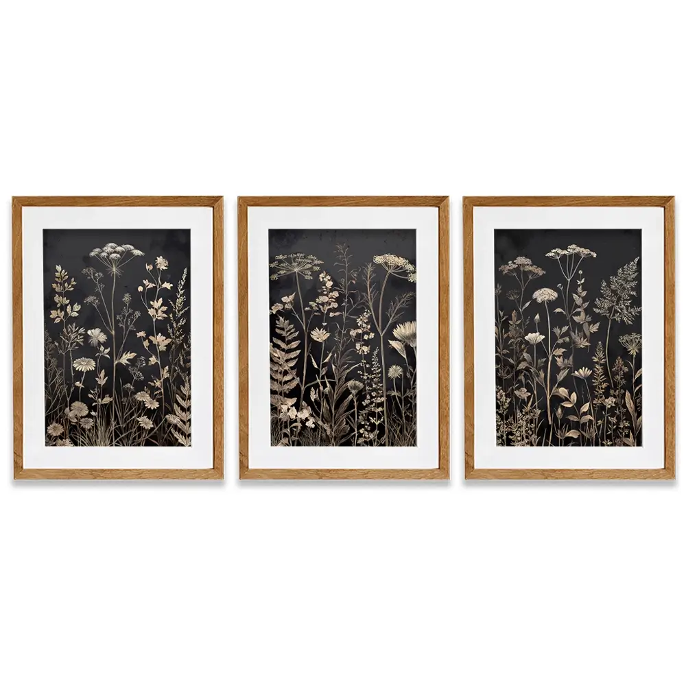 Moody Botanical Framed Art Print Trio Moody Botanical Framed Art Print Trio wall art product IAmHomeStudio