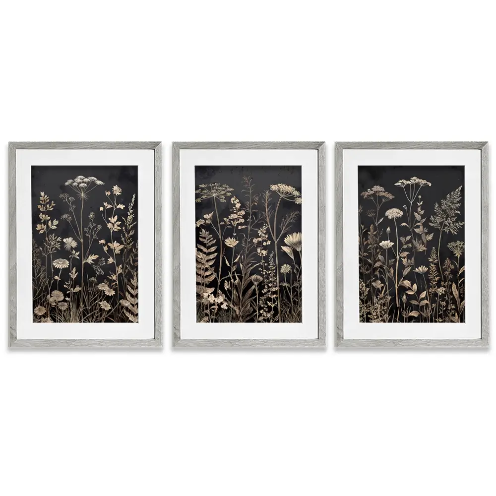 Moody Botanical Framed Art Print Trio Moody Botanical Framed Art Print Trio wall art product IAmHomeStudio