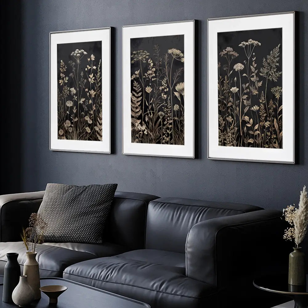 Moody Botanical Framed Art Print Trio Moody Botanical Framed Art Print Trio wall art product IAmHomeStudio
