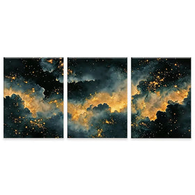 Moody Celestial Trio Canvas Print Moody Celestial Trio Canvas Print wall art product IAmHomeStudio