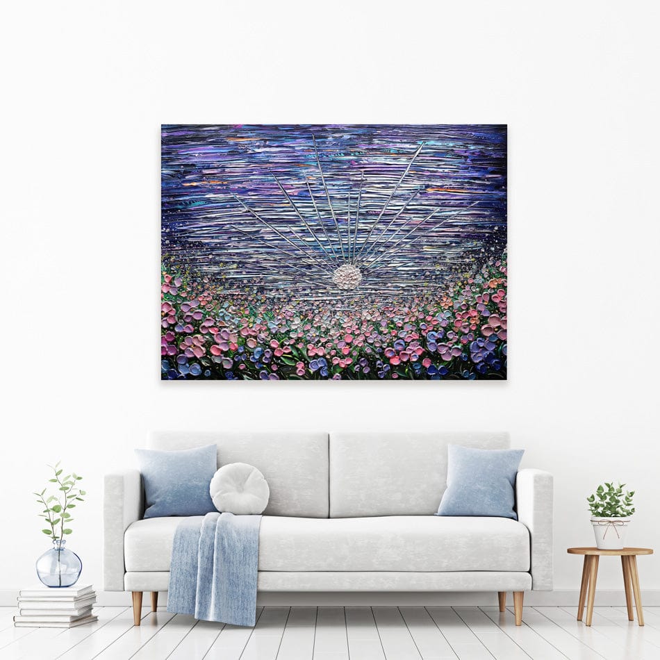 Moon Flower Canvas Print wall art product Expression By Nada