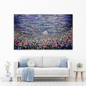 Moon Flower Canvas Print wall art product Expression By Nada