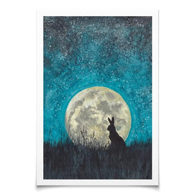 Moon Hare Art Print Moon Hare Art Print wall art product Xandpic / Shutterstock