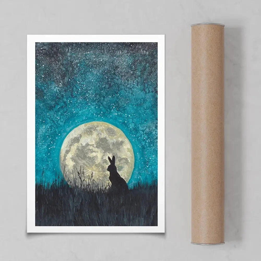 Moon Hare Art Print Moon Hare Art Print wall art product Xandpic / Shutterstock