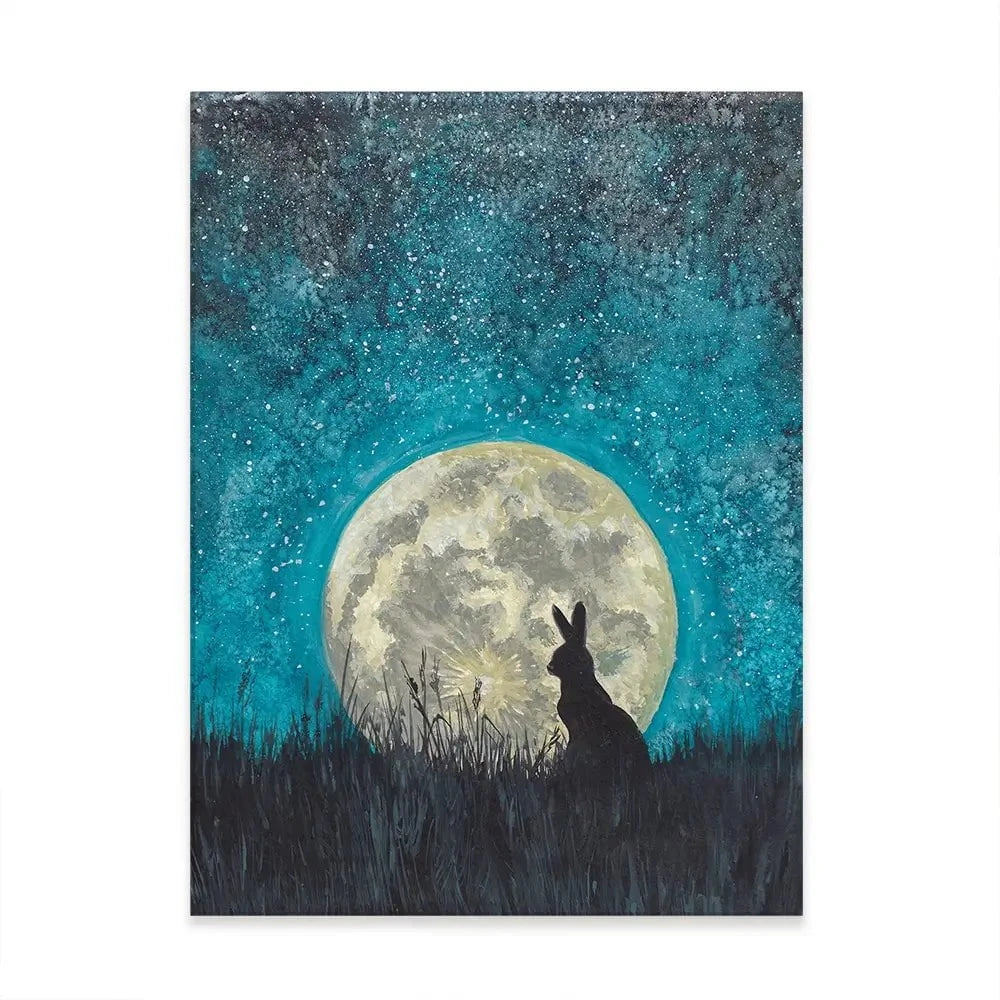 Moon Hare Canvas Print Moon Hare Canvas Print wall art product Xandpic / Shutterstock