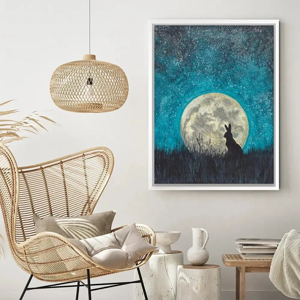 Moon Hare Canvas Print Moon Hare Canvas Print wall art product Xandpic / Shutterstock