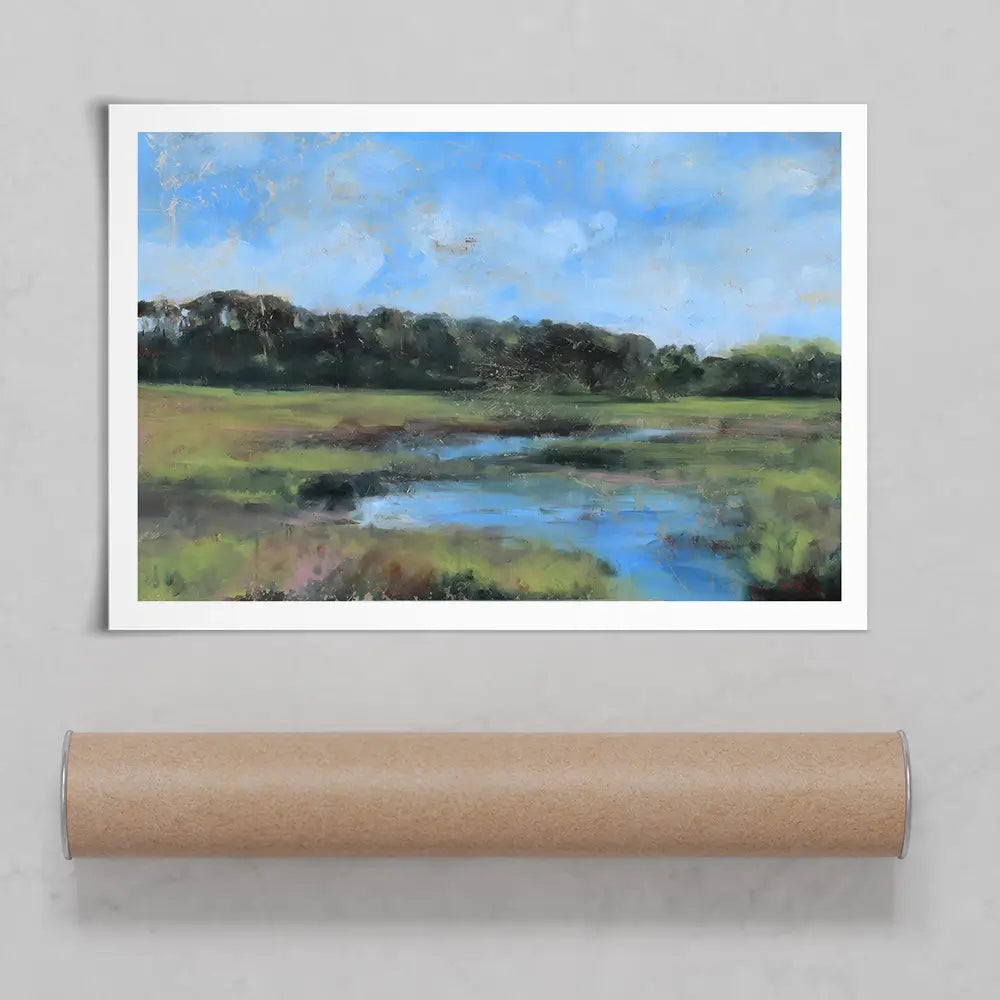 Moon River At The Golden Hour Art Print Moon River At The Golden Hour Art Print wall art product Tiffani Taylor - Independent