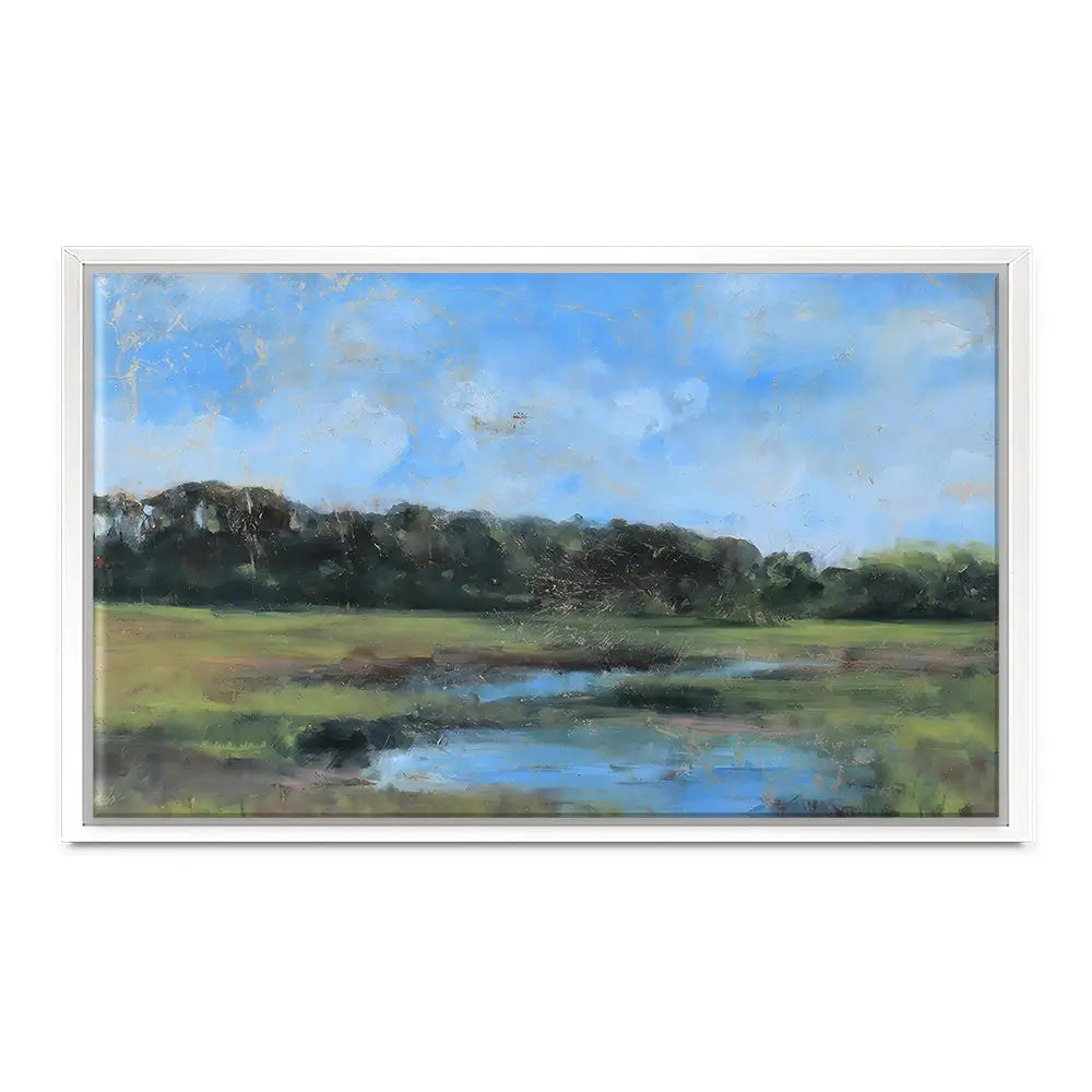 Moon River At The Golden Hour Canvas Print Moon River At The Golden Hour Canvas Print wall art product Tiffani Taylor - Independent