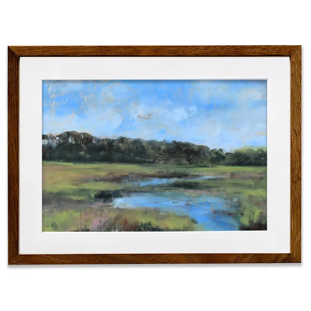 Moon River At The Golden Hour Framed Art Print Moon River At The Golden Hour Framed Art Print wall art product Tiffani Taylor - Independent