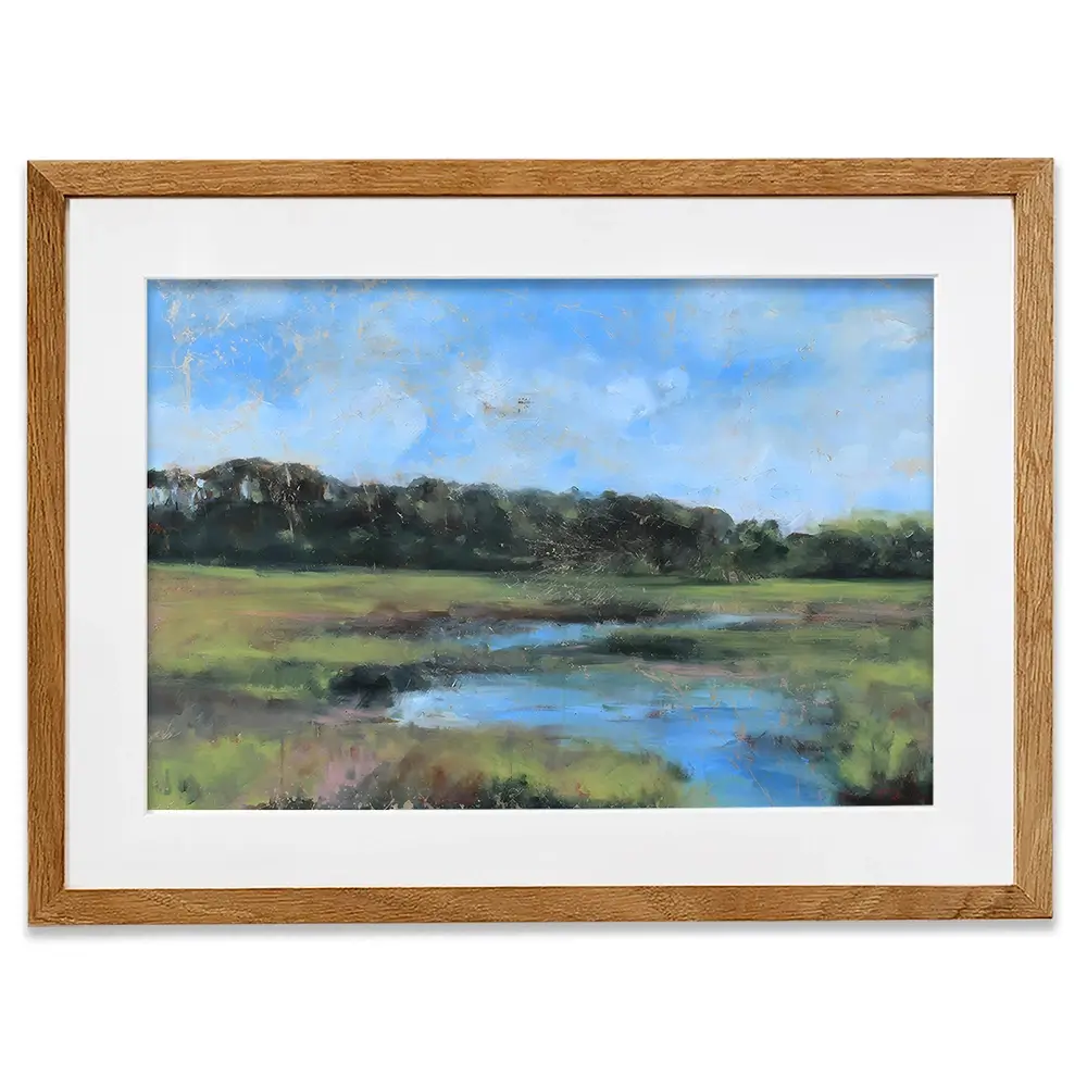 Moon River At The Golden Hour Framed Art Print Moon River At The Golden Hour Framed Art Print wall art product Tiffani Taylor - Independent