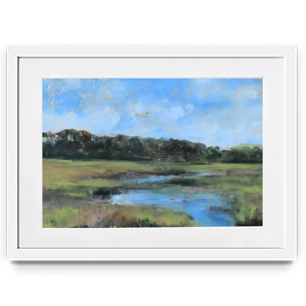 Moon River At The Golden Hour Framed Art Print Moon River At The Golden Hour Framed Art Print wall art product Tiffani Taylor - Independent