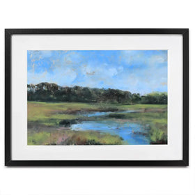 Moon River At The Golden Hour Framed Art Print Moon River At The Golden Hour Framed Art Print wall art product Tiffani Taylor - Independent