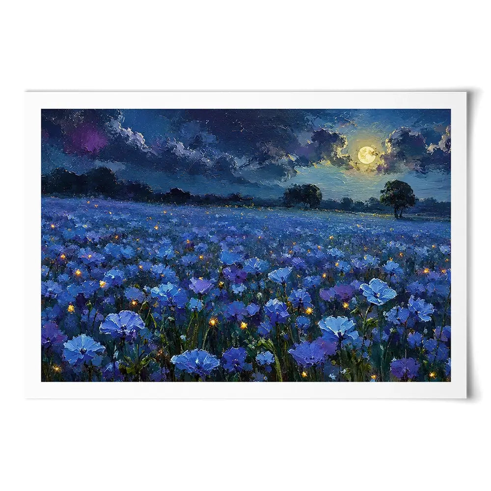 Moonlight Magic Meadow Art Print Moonlight Magic Meadow Art Print wall art product David Alexander Elder