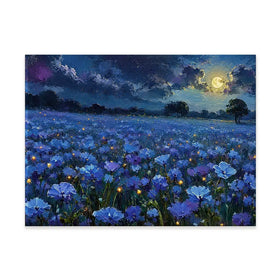 Moonlight Magic Meadow Canvas Print Moonlight Magic Meadow Canvas Print wall art product David Alexander Elder