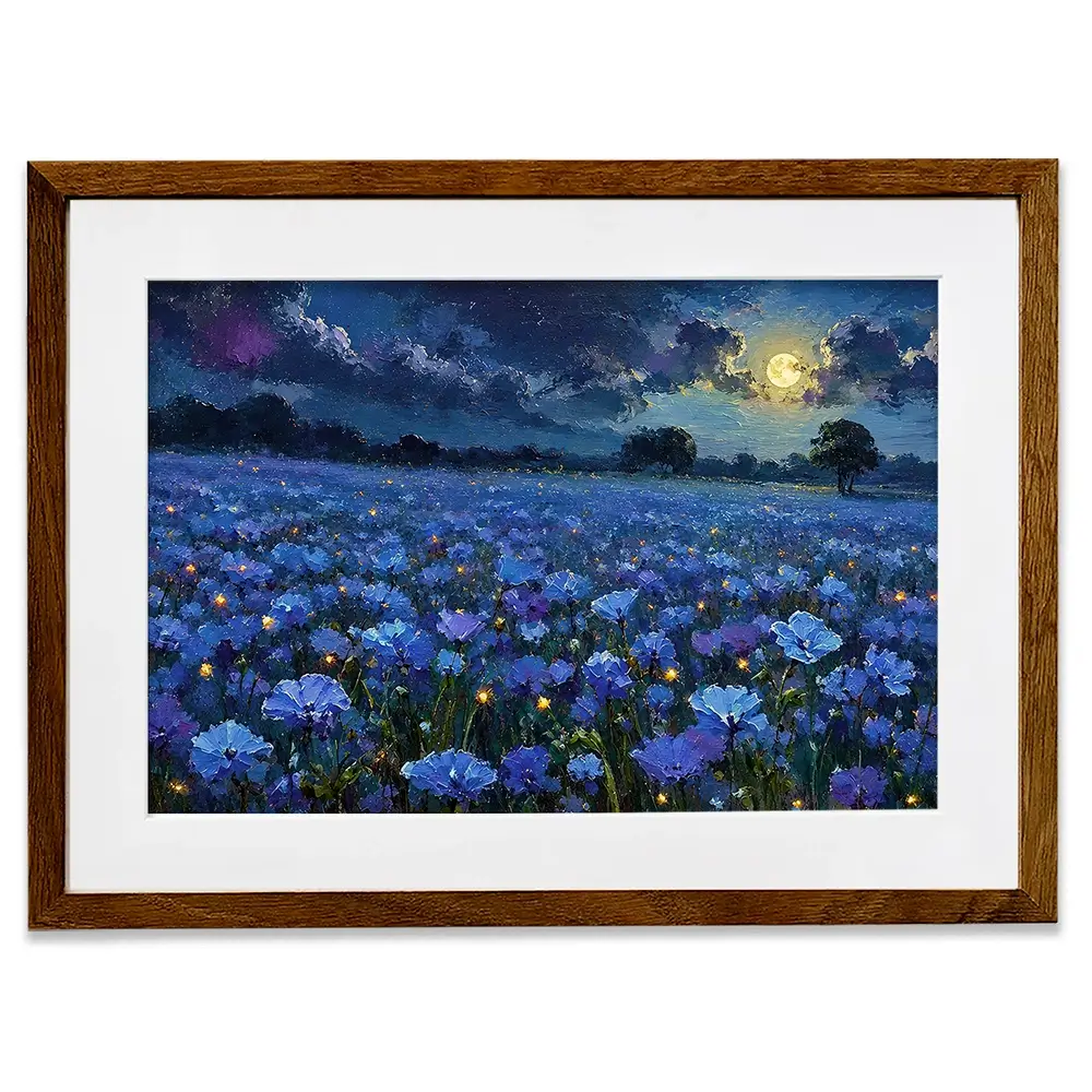Moonlight Magic Meadow Framed Art Print Moonlight Magic Meadow Framed Art Print wall art product David Alexander Elder