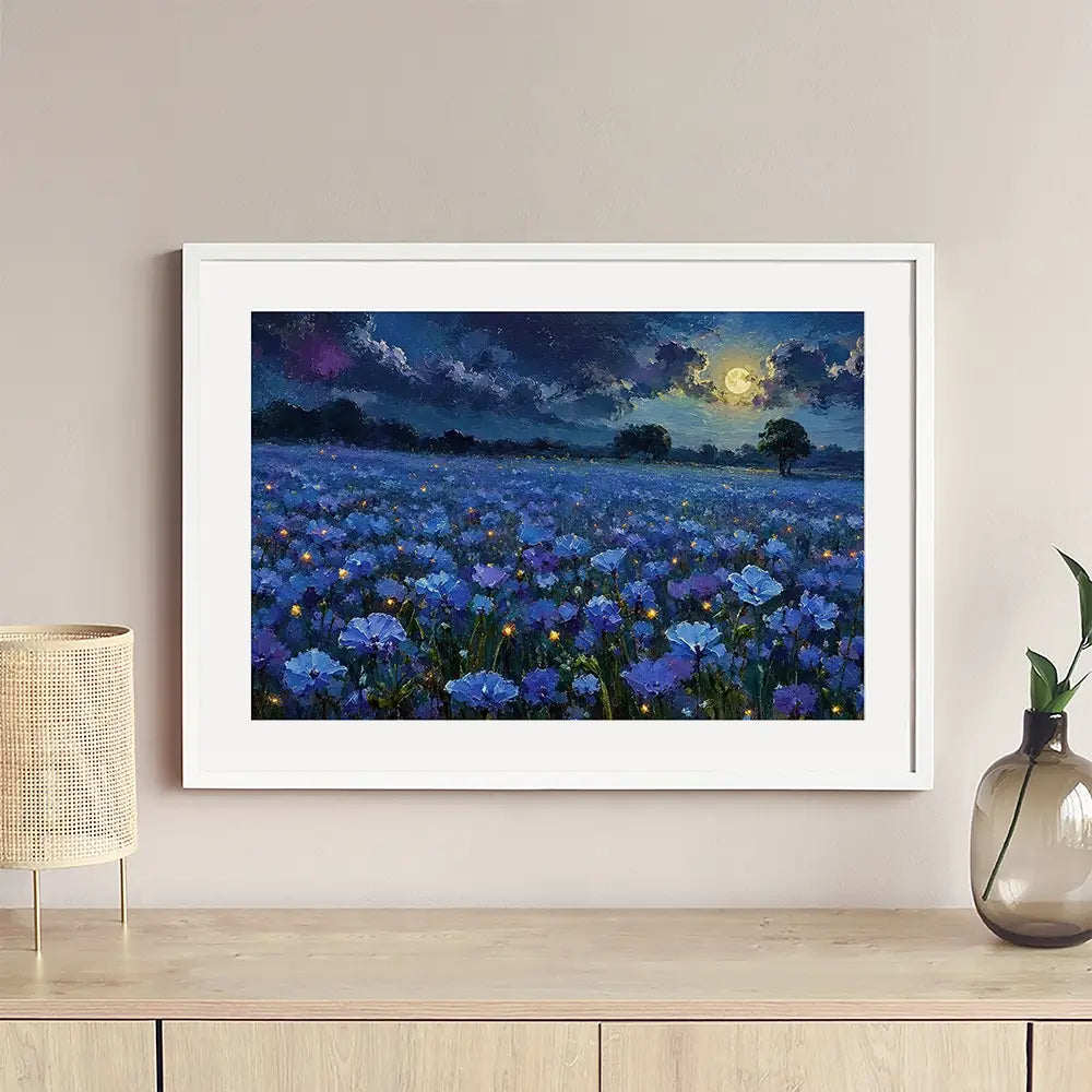 Moonlight Magic Meadow Framed Art Print Moonlight Magic Meadow Framed Art Print wall art product David Alexander Elder