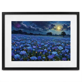Moonlight Magic Meadow Framed Art Print Moonlight Magic Meadow Framed Art Print wall art product David Alexander Elder