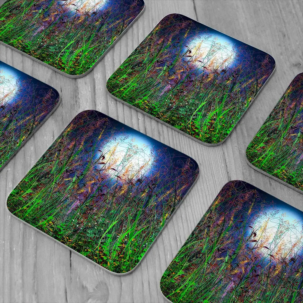 Moonlight Shadows Coaster Set Moonlight Shadows Coaster Set wall art product Lena Owens - Independent