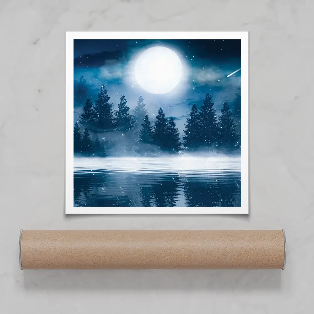 Moonlight Square Art Print Moonlight Square Art Print wall art product Mia Stendal / Shutterstock
