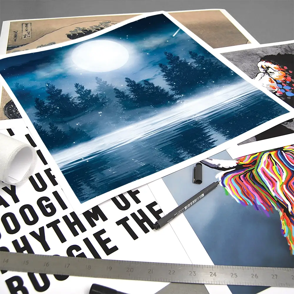 Moonlight Square Art Print Moonlight Square Art Print wall art product Mia Stendal / Shutterstock