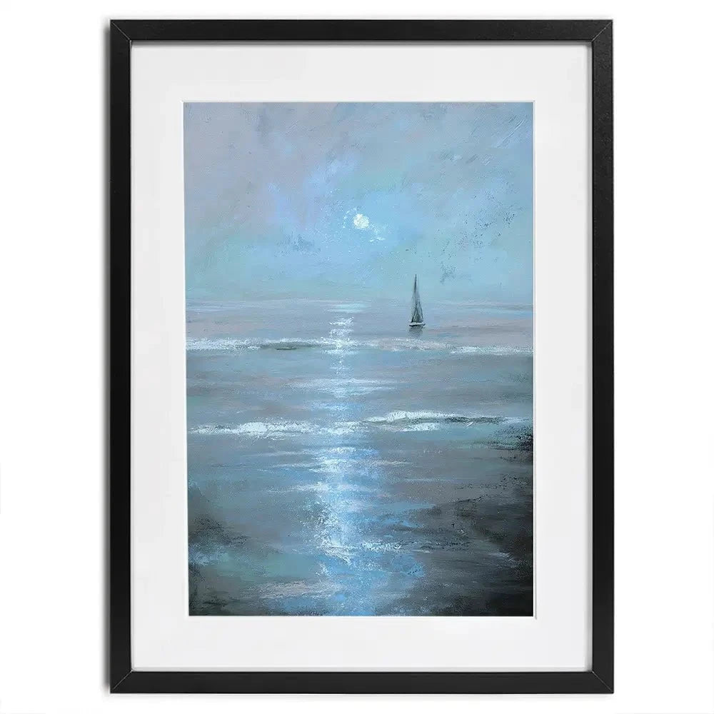 Moonlight Voyage Framed Art Print Moonlight Voyage Framed Art Print wall art product Svetlana Aleynikova