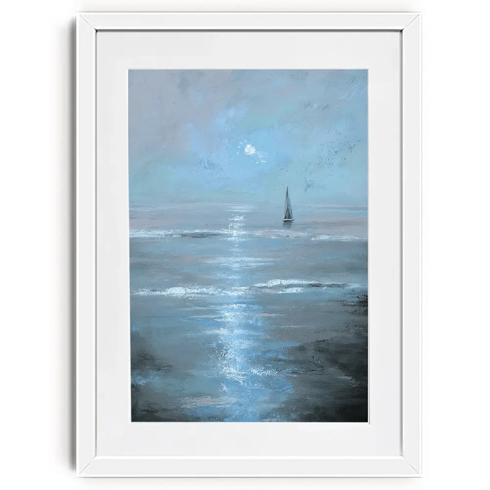 Moonlight Voyage Framed Art Print Moonlight Voyage Framed Art Print wall art product Svetlana Aleynikova