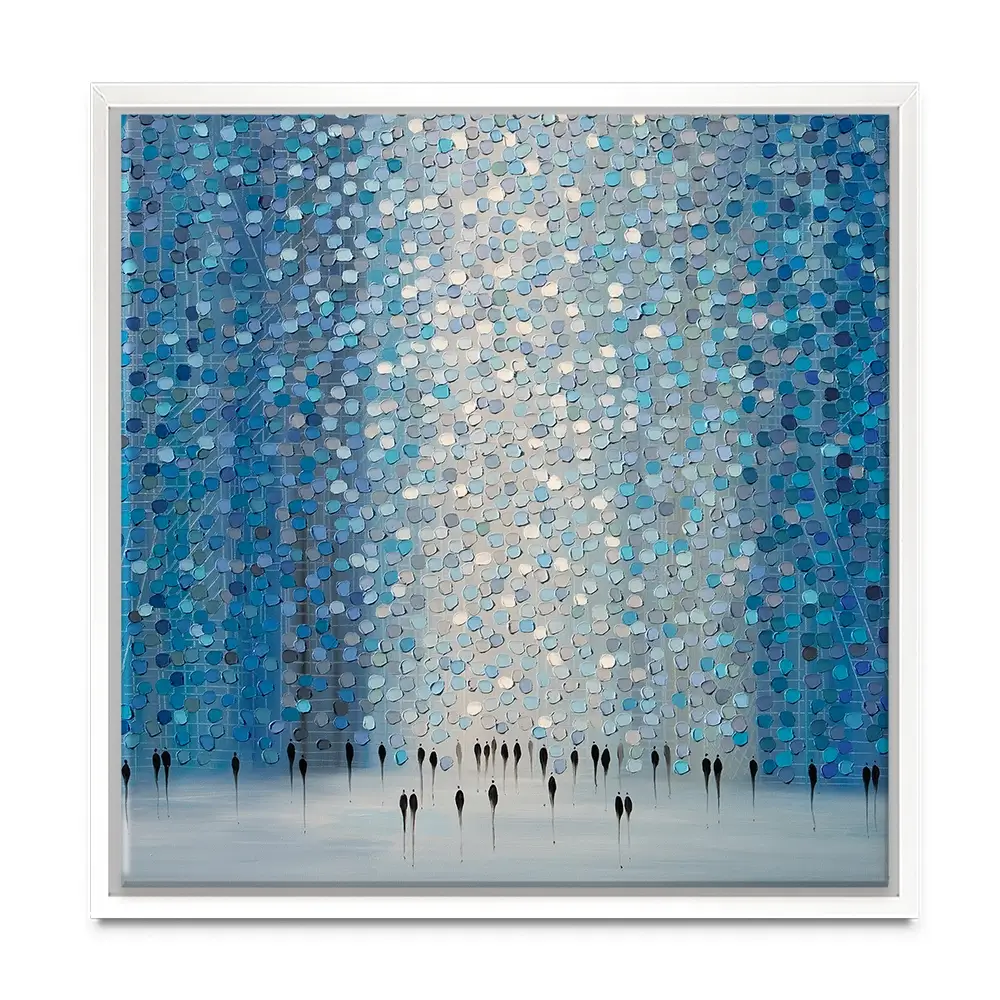 Moonlight Walk Square Canvas Print Moonlight Walk Square Canvas Print wall art product Art Print Shop