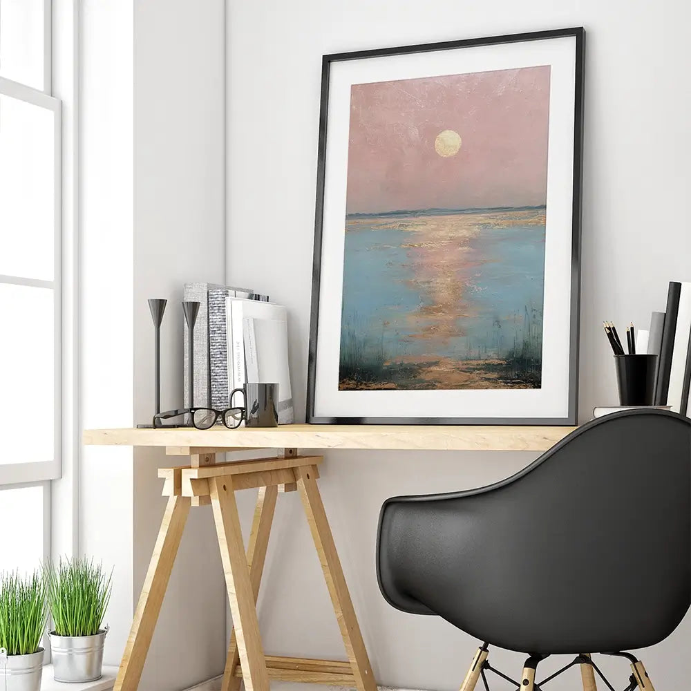 Moonlit Reflection Framed Art Print Moonlit Reflection Framed Art Print wall art product Svetlana Aleynikova
