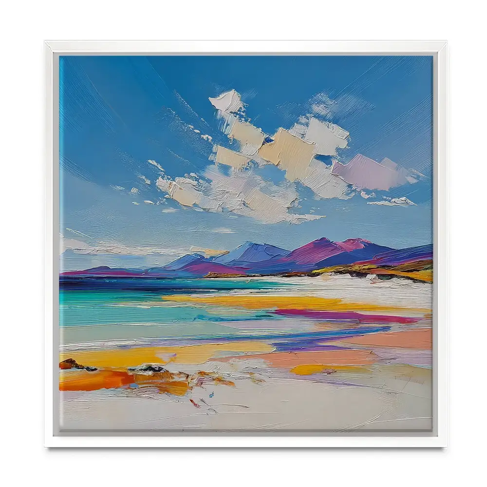 Morar White Sands Square Canvas Print Morar White Sands Square Canvas Print wall art product David Alexander Elder