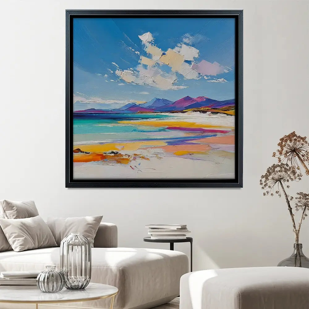 Morar White Sands Square Canvas Print Morar White Sands Square Canvas Print wall art product David Alexander Elder